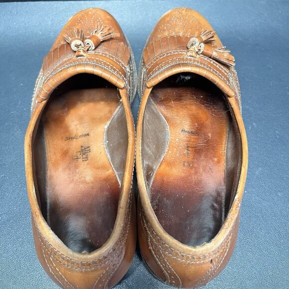 Allen Edmonds Bridgeton Shoes Mens Size 8.5 E Brown Leather Tassel Loafers USA main image 7